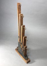 画像4: 1920-30's "Holds more Hanger" Wood＆STEEL Folding Hanger (4)