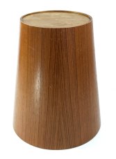 画像14: 1950-60's “Mid-Century Modern” Teak Wood Waste Basket (14)