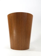 画像11: 1950-60's “Mid-Century Modern” Teak Wood Waste Basket (11)