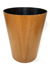 画像1: 1950-60's “Mid-Century Modern” Teak Wood Waste Basket (1)