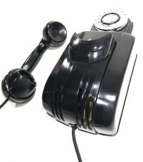 画像9: - 実働品 - （ひかり電話可） Early-1930's “Very!! Art Deco” Streamlined Bakelite Telephone (9)