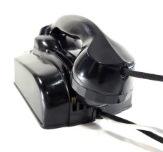 画像18: - 実働品 - （ひかり電話可） Early-1930's “Very!! Art Deco” Streamlined Bakelite Telephone (18)