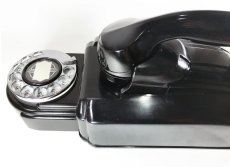 画像16: - 実働品 - （ひかり電話可） Early-1930's “Very!! Art Deco” Streamlined Bakelite Telephone (16)