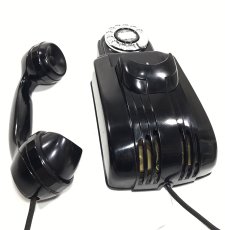 画像6: - 実働品 - （ひかり電話可） Early-1930's “Very!! Art Deco” Streamlined Bakelite Telephone (6)