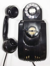 画像5: - 実働品 - （ひかり電話可） Early-1930's “Very!! Art Deco” Streamlined Bakelite Telephone (5)