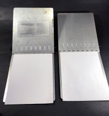 画像5: 1940-50's【American Hospital Supply Co.】 "Machine Age" Aluminum Riveted BINDER (5)