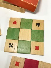 画像4: 1950's “4 colors” Wooden Coasters 【Made in West Germany】 (4)