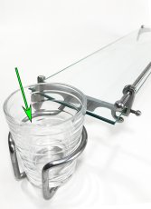 画像3: 1930's【Art Deco】 German Bathroom Glass Shelf w/ Cup holder (3)