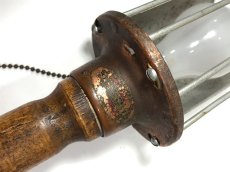 画像2: 1920-30's【BULLDOG】Wood Handle Trouble Light (2)