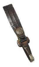 画像1: 1920's  Leather Belt Strap with Metal Clip Key Holder (1)