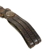 画像4: 1920's  Leather Belt Strap with Metal Clip Key Holder (4)