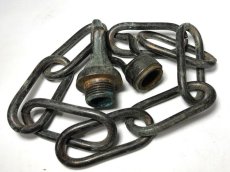 画像2: 1910-20's Old Brass Chain【45cm】 (2)