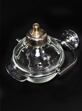 画像1: 1910-20's "N.Y." Glass Liquid Soap Dispenser (1)