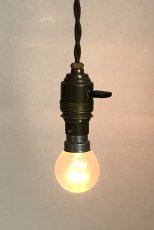 画像3: 1930's "Bare bulb" Brass Pendant Lamp【B22】 (3)