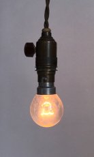 画像3: 1940's "Bare bulb" Brass Pendant Lamp【B22】 (3)