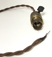 画像5: 1930's "Bare bulb" Brass Pendant Lamp【B22】 (5)