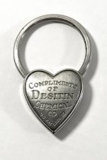 画像2:  1940's  ♡Heart Shaped♡ Advertising Key Ring  (2)