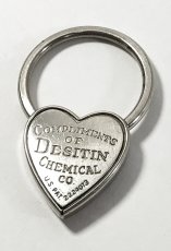 画像1:  1940's  ♡Heart Shaped♡ Advertising Key Ring  (1)