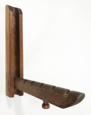画像2: 1900〜20's "Primitive" Wood Wall Mount Folding Hanger Rack (2)