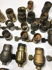 画像6: Lot of Antique Light Bulb Sockets  (6)