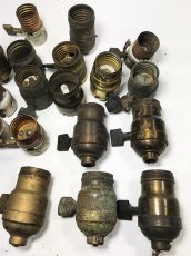 画像5: Lot of Antique Light Bulb Sockets  (5)