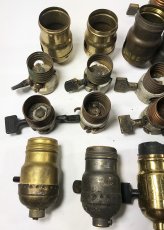 画像7: Lot of Antique Light Bulb Sockets  (7)