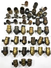 画像1: Lot of Antique Light Bulb Sockets  (1)