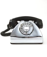 画像1: - 実働品 - 1940's U.S.ARMY Chromed Telephone 【BLACK × SILVER】 (1)