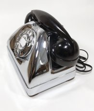 画像2: - 実働品 - 1940's U.S.ARMY Chromed Telephone 【BLACK × SILVER】 (2)