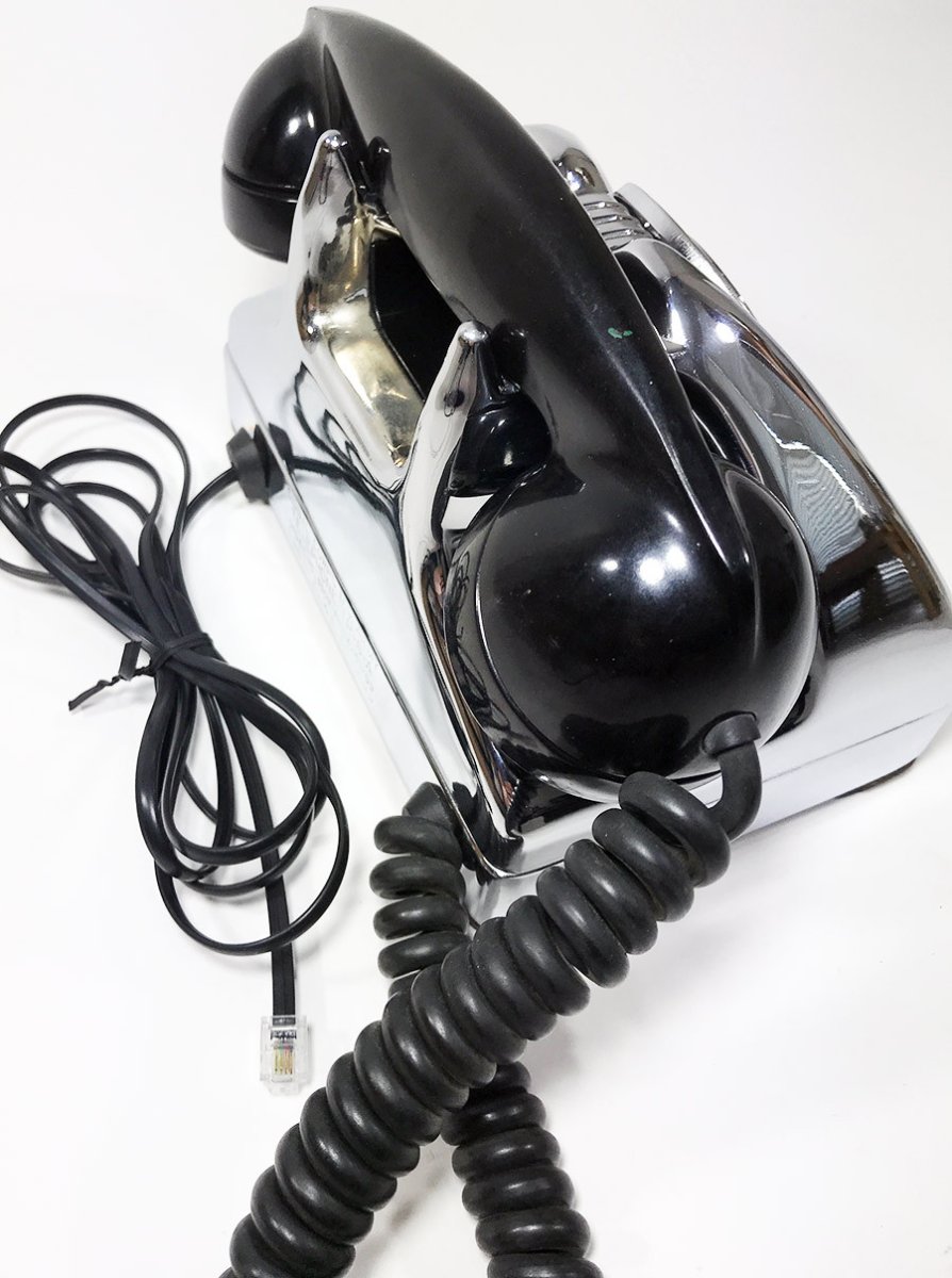 画像5: - 実働品 - 1940's U.S.ARMY Chromed Telephone 【BLACK × SILVER】 (5)