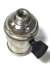 画像3: 1920-30's【WEBER】Nickeled Brass Lamp Socket (3)