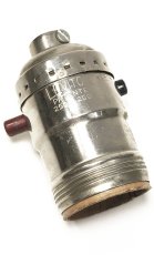 画像1: 1930-50's【LEVITON】Nickeled Brass Lamp Socket  (1)