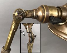 画像9: 1910-20's "O.C.White" Brass Telescopic Desk Lamp　 ☆初期刻印 ＆ ガラスレンズ付き☆ (9)