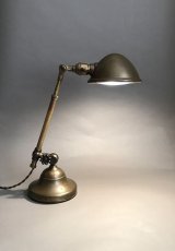 画像2: 1910-20's "O.C.White" Brass Telescopic Desk Lamp　 ☆初期刻印 ＆ ガラスレンズ付き☆ (2)