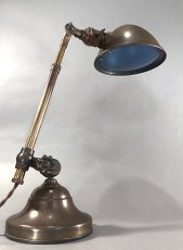 画像3: 1910-20's "O.C.White" Brass Telescopic Desk Lamp　 ☆初期刻印 ＆ ガラスレンズ付き☆ (3)