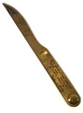 画像1: 1910-20's "West Disinfecting Co. N.Y." Brass Letter Opener (1)