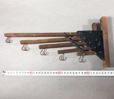 画像9: 1920-30's "Holds more Hanger" Wood＆STEEL Folding Hanger (9)