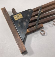 画像7: 1920-30's "Holds more Hanger" Wood＆STEEL Folding Hanger (7)