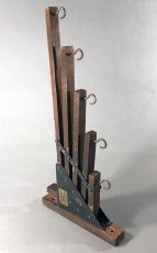 画像5: 1920-30's "Holds more Hanger" Wood＆STEEL Folding Hanger (5)