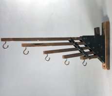 画像6: 1920-30's "Holds more Hanger" Wood＆STEEL Folding Hanger (6)