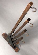 画像3: 1920-30's "Holds more Hanger" Wood＆STEEL Folding Hanger (3)