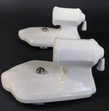 画像6: 1930-40's "PAIR" Art Deco Porcelain Candle Lamp (6)