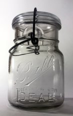 画像1: 1920-30's "Ball" Old Glass Jar【Round】 (1)