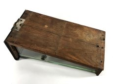 画像13: - Rare - 1910-20's Art-Deco 【Wood & Glass & Metal】 Wall Mount Mail Box with Newspaper Holder (13)