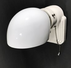 画像3: 1930's Art Deco "Porcelain＆Milk Glass" Bathroom Lamp (3)