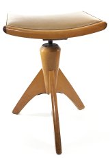 画像1: Late 1940's-1950's "ART DECO" Germany Wooden Piano Stool (1)