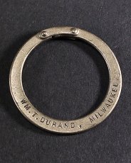 画像1: 【Pat.1880】  Nickeled-Brass"Double Lock" Key Ring (1)