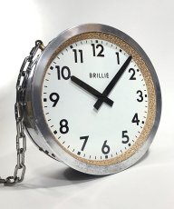 画像10: 1950's【BRILLIE】 “Double-Sided” French Factory Clock (10)