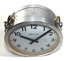 画像12: 1950's【BRILLIE】 “Double-Sided” French Factory Clock (12)
