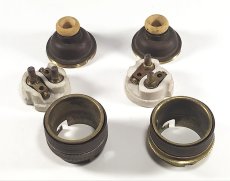 画像5: 1920-30's 2-set Brass Lamp Sockets 【B22】 (5)